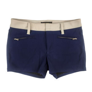 Genetic Denim Shorts Womens 27 The Sloan Slater Navy Blue Cream Colorblock